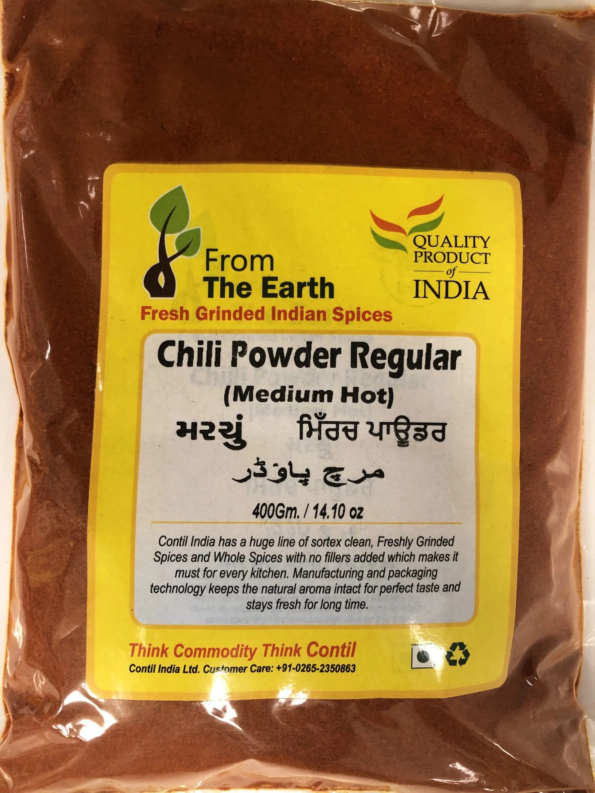 FROM THE EARTH Chili Powder Medium Hot 400g