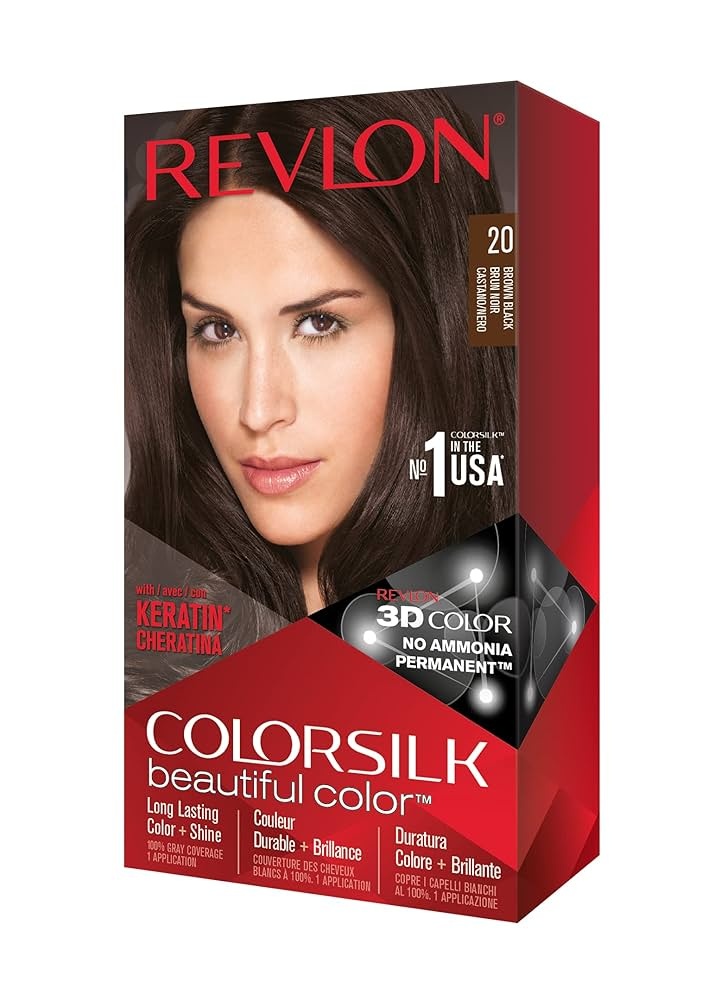 Revlon ColorSilk Hair Color 20 Brown Black