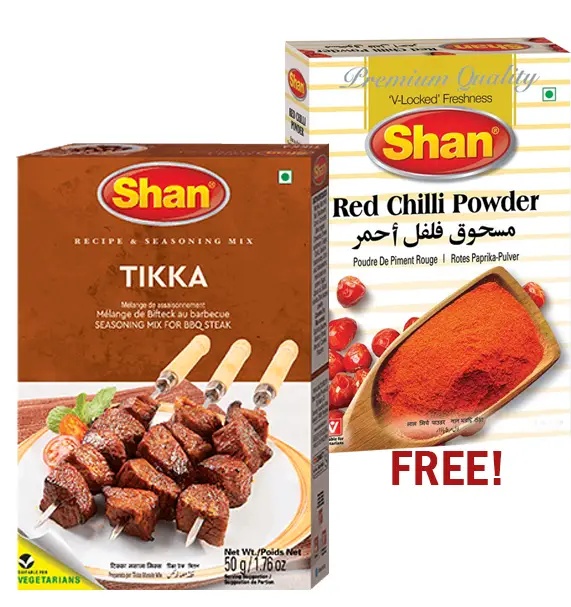 SHAN Tikka Masala + Free Chili Powder 50g - Spices and Herbs