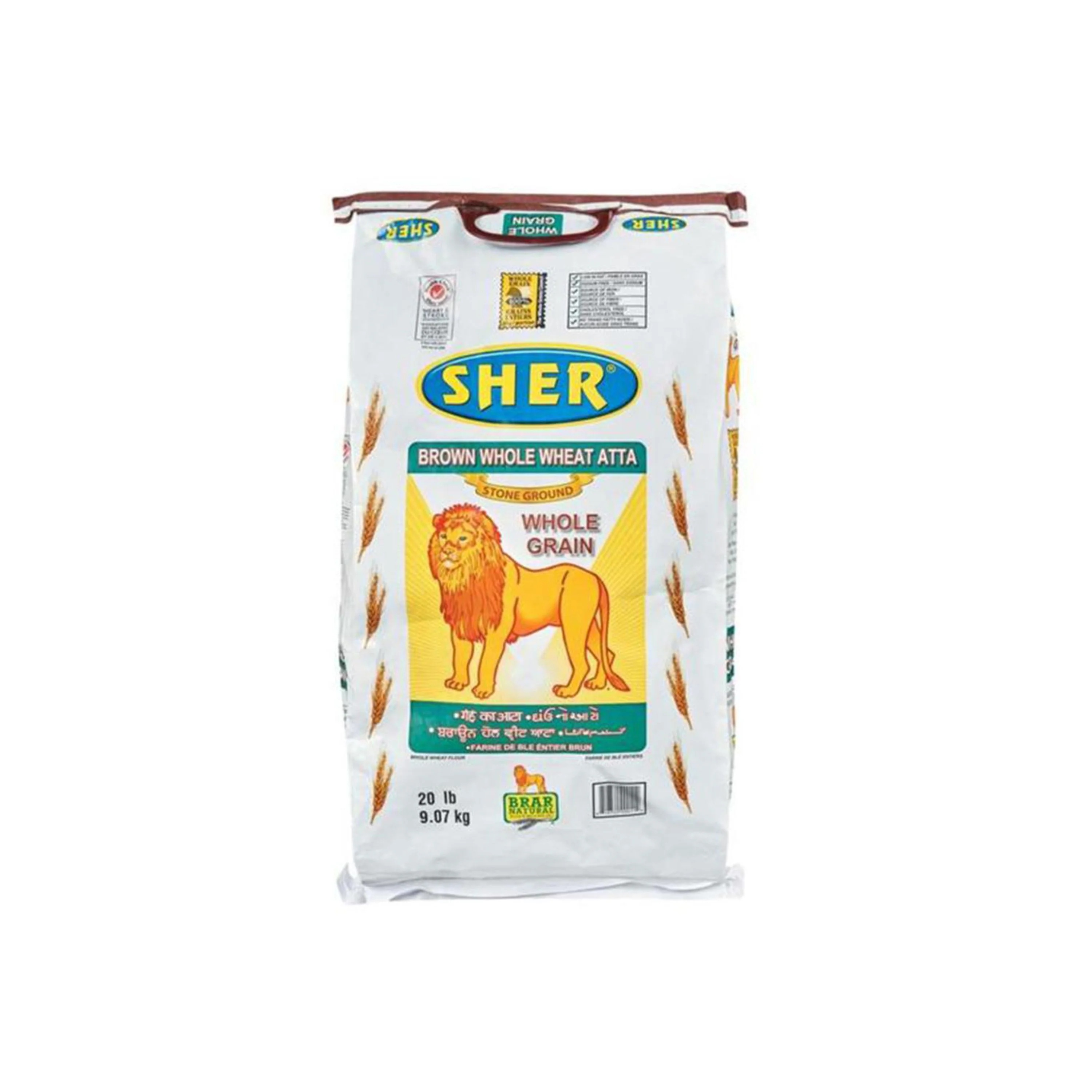 Sher Brown Wheat Atta 20lb