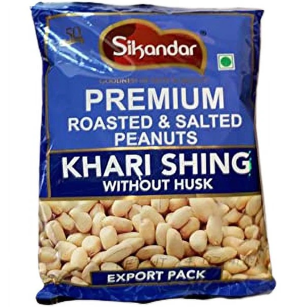 Sikandar Premium Roasted & Salted Peanuts Without Husk 400g - Snacks & Namkeen