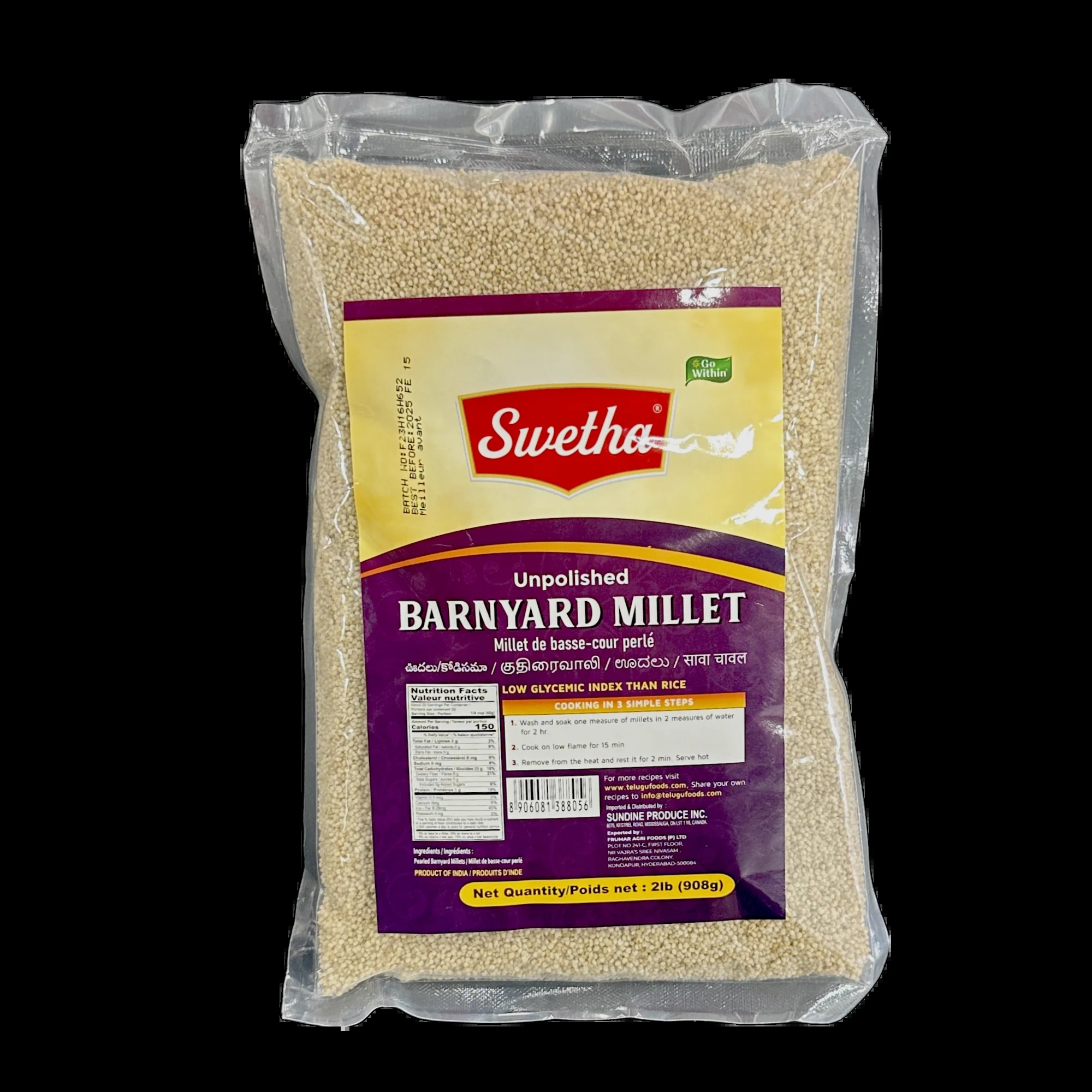 Swetha Barnyard Millet 2lb