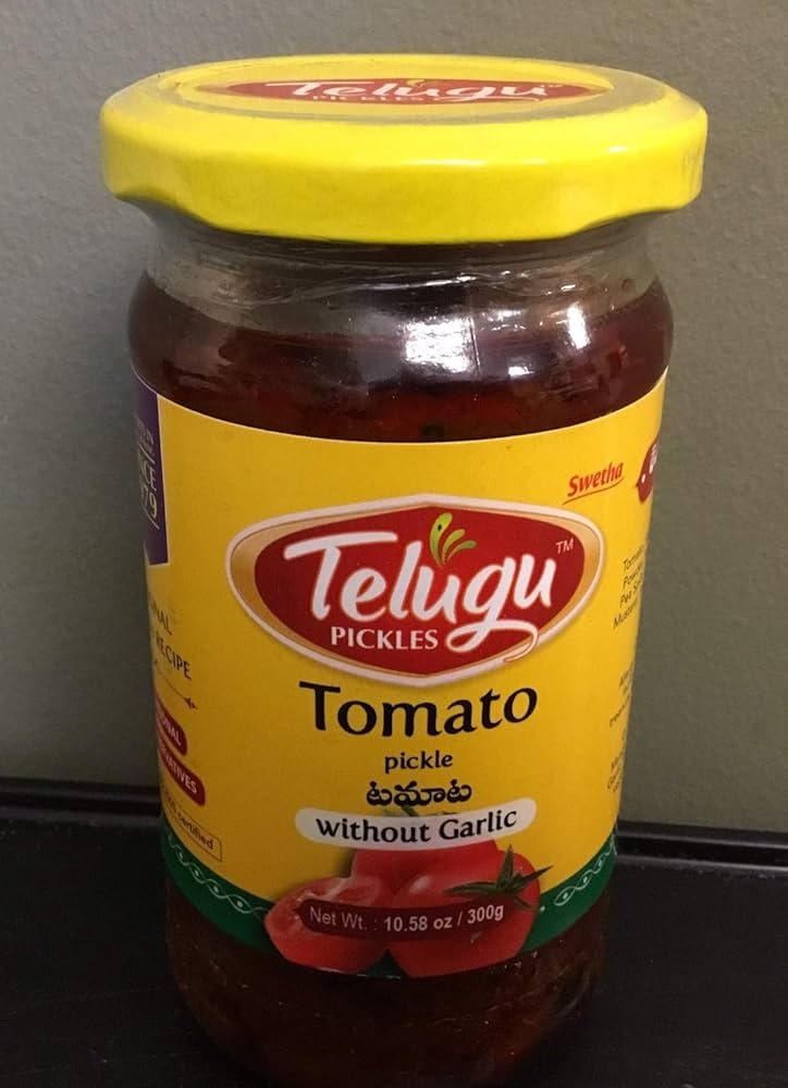 Telugu Tomato Pickle Without Garlic 300g