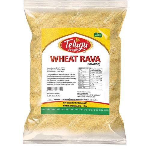 Telugu Wheat Rava Fine 2lb - Flour, Grains & Rice