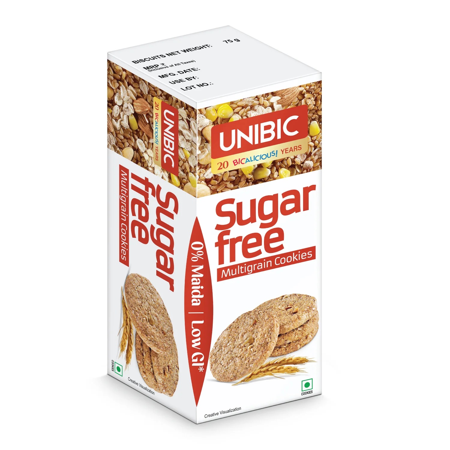 UNIBIC Cashew Sugar-Free Cookies 75g
