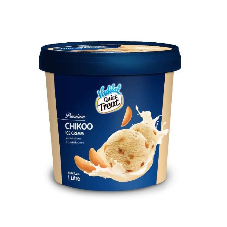 Vadilal Chikoo Ice Cream 1L