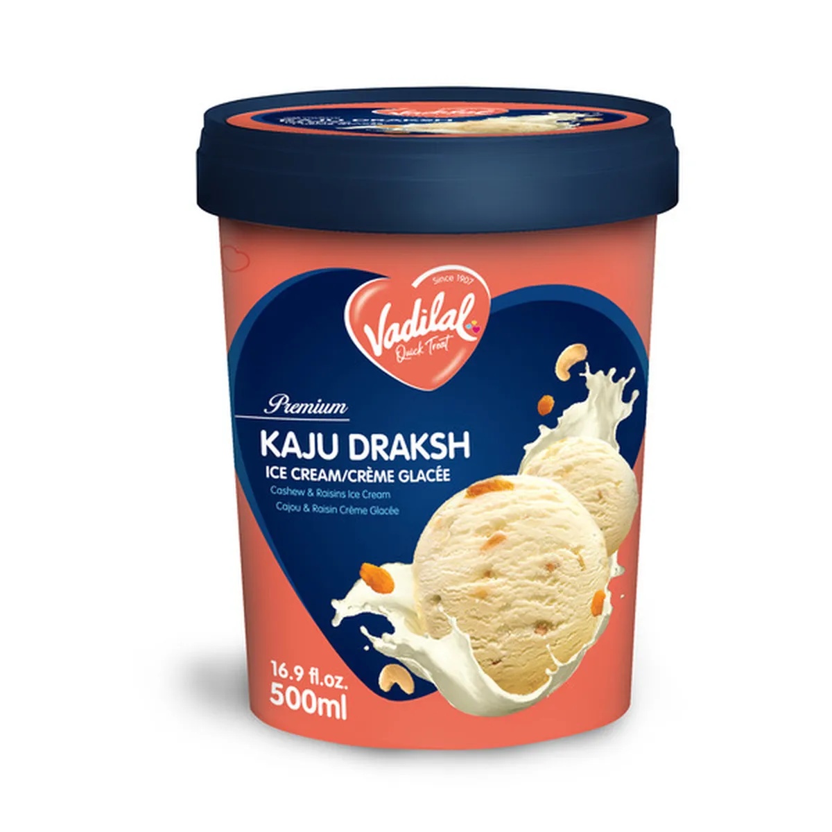 Vadilal Kaju Draksh Ice Cream 1L