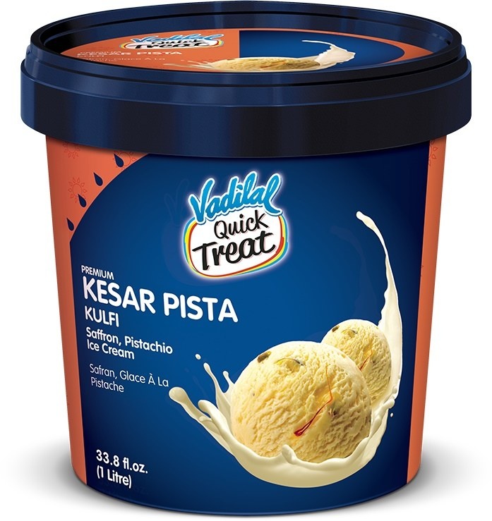 Vadilal Kesar Pista Ice Cream 1L
