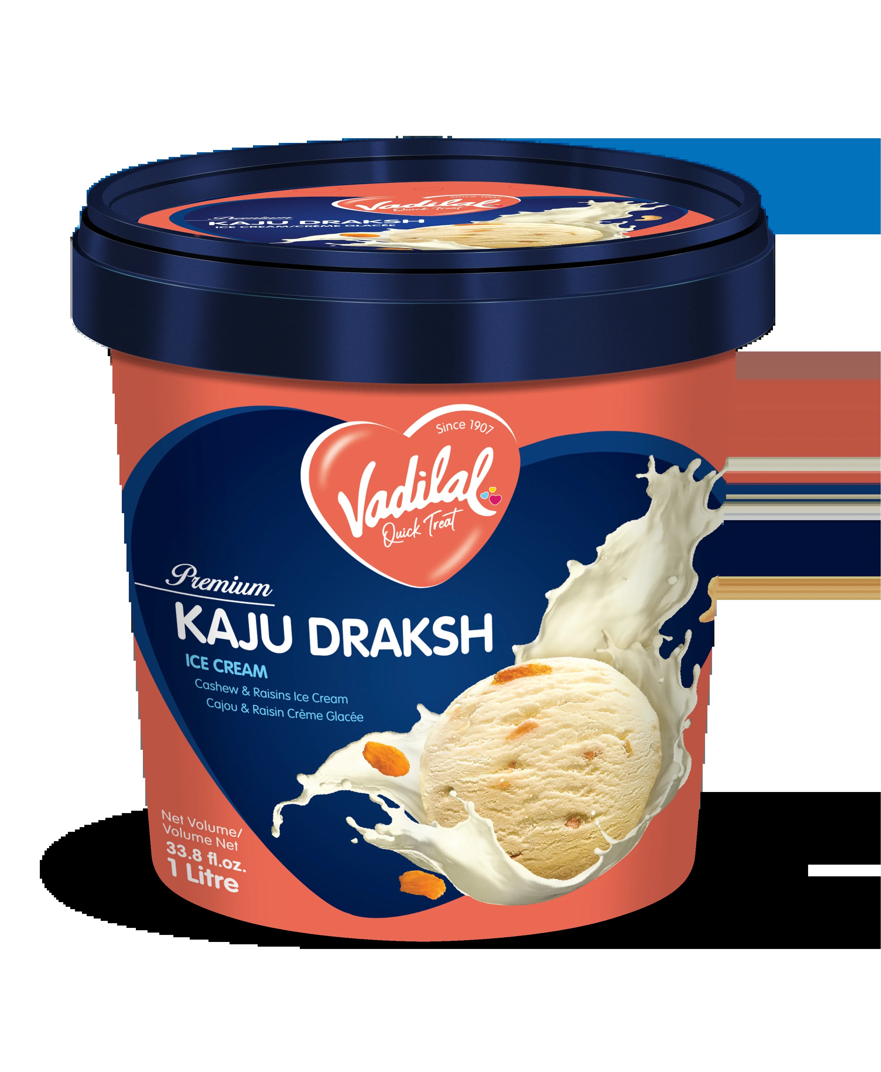 Vadilal NS Kaju Draksh Ice Cream 1L