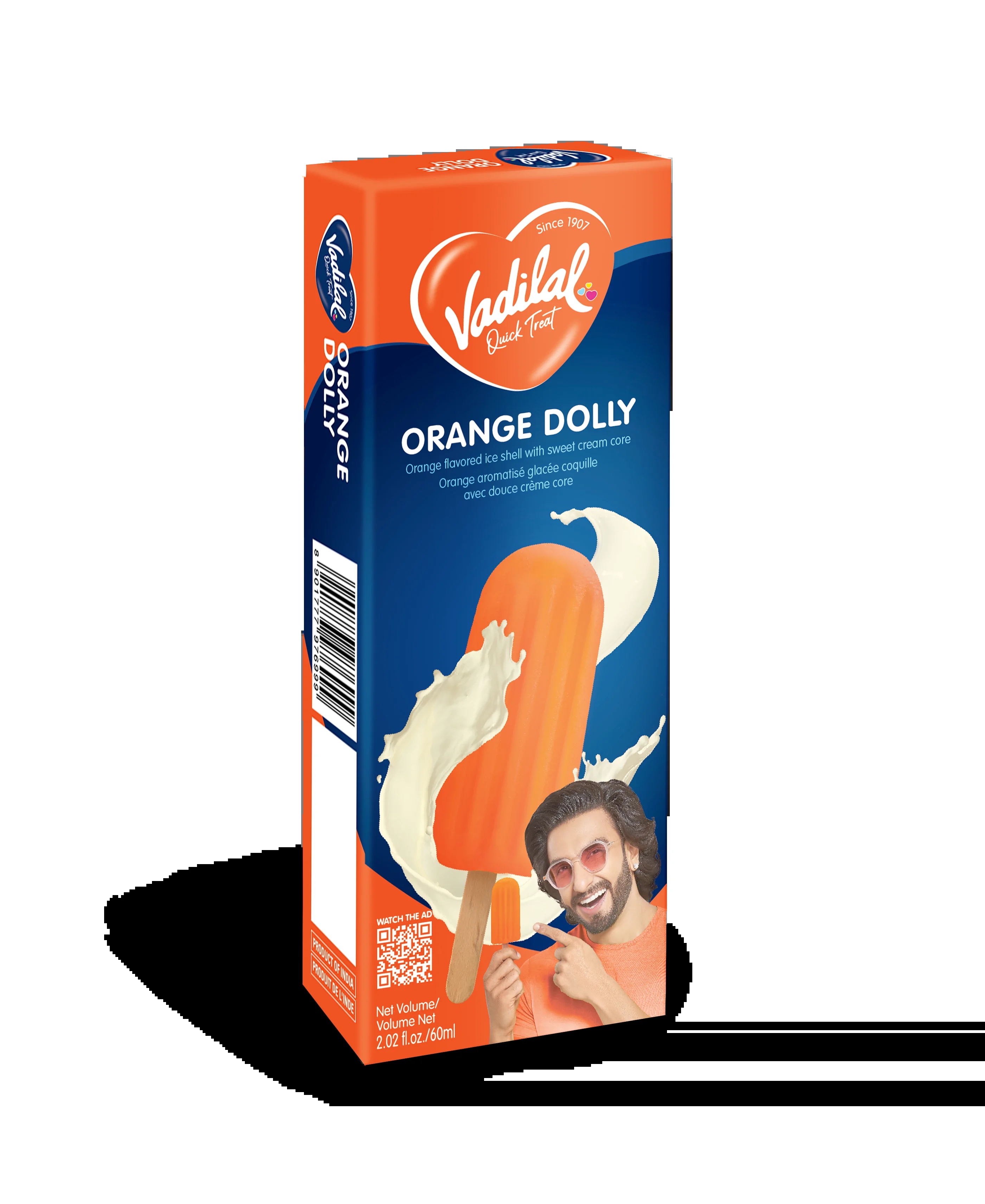Vadilal Orange Dolly 60ml - Frozen Foods | Namaste Supermarket