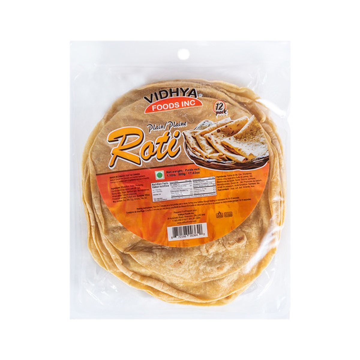 Vidhya Plain Roti 500g