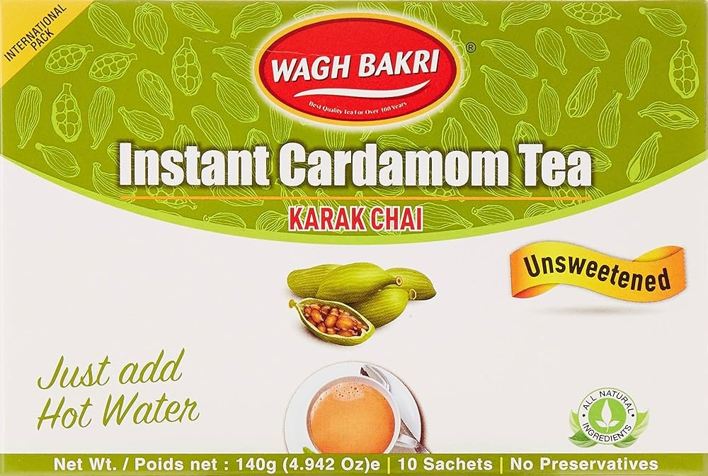 Wagh Bakri Cardamom Tea Unsweetened 140g