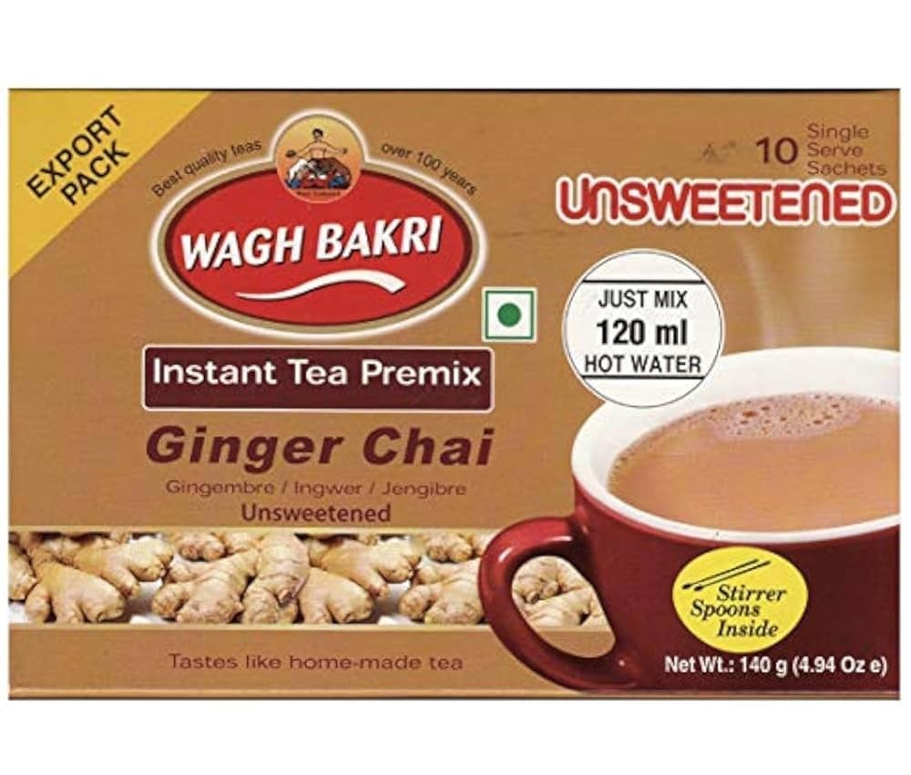 Wagh Bakri Ginger Tea Unsweetened 140g