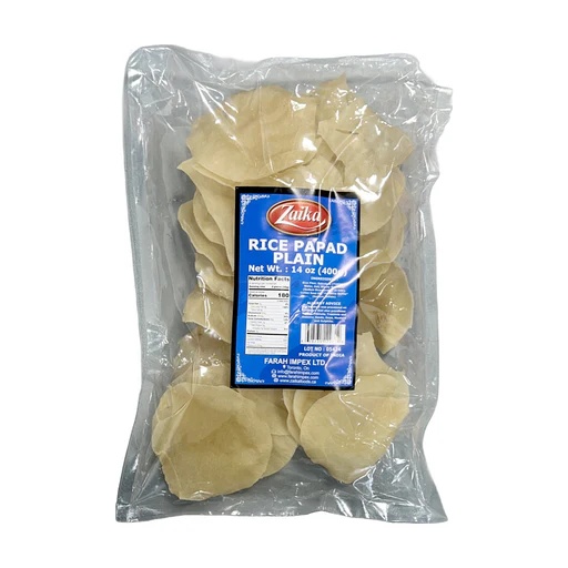 Zaika Rice Papad Plain 14oz